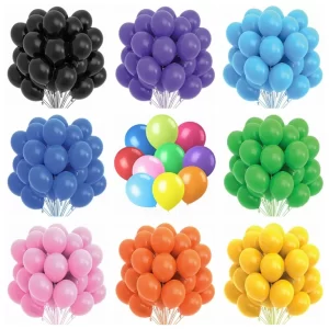 10 Inch Latex Balloons Pack of 100 pcs