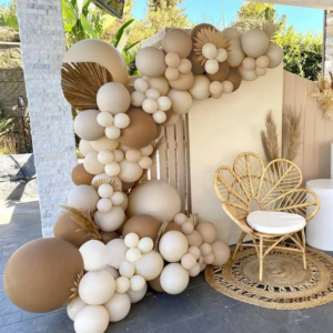 Coffee Brown Balloons Arch Kit - 115 Pcs