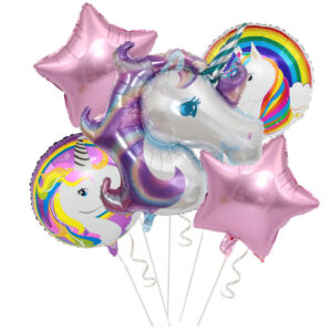 Unicorn Balloon Bouquet - 5 Pieces