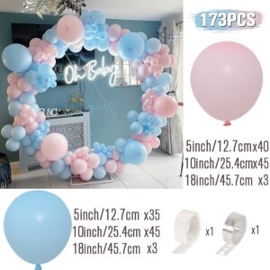 Pink and Blue Baby Shower Balloon Garland