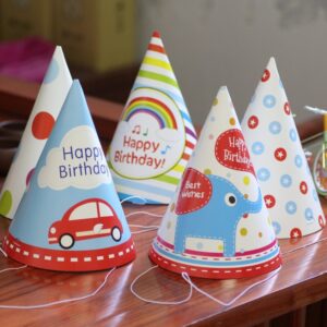 Colorful Party Hats- Pack of 10