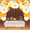 Daisy balloon garland