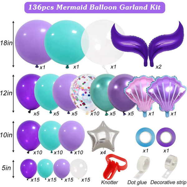 mermaid balloon garland