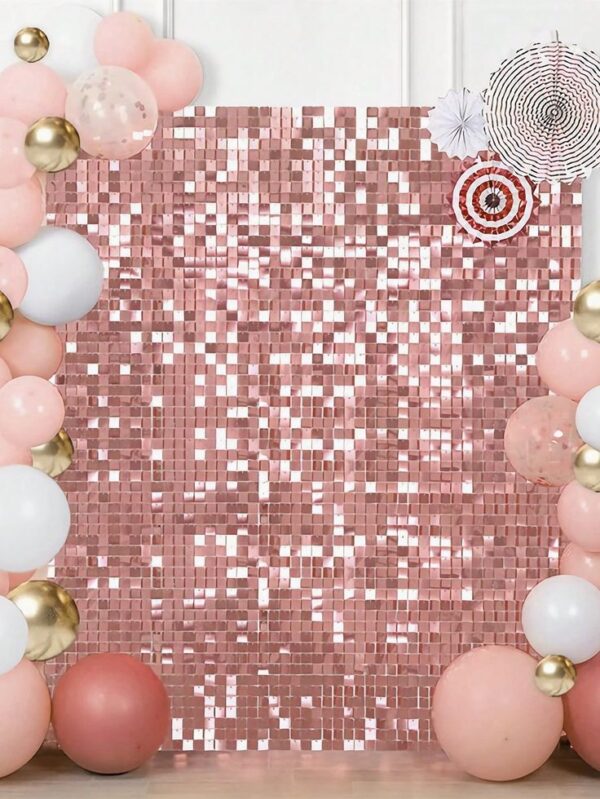 rose gold shimmer wall backdrop