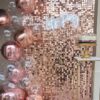 rose gold shimmer wall backdrop
