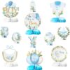 its a boy baby shower honeycomb centrepieces